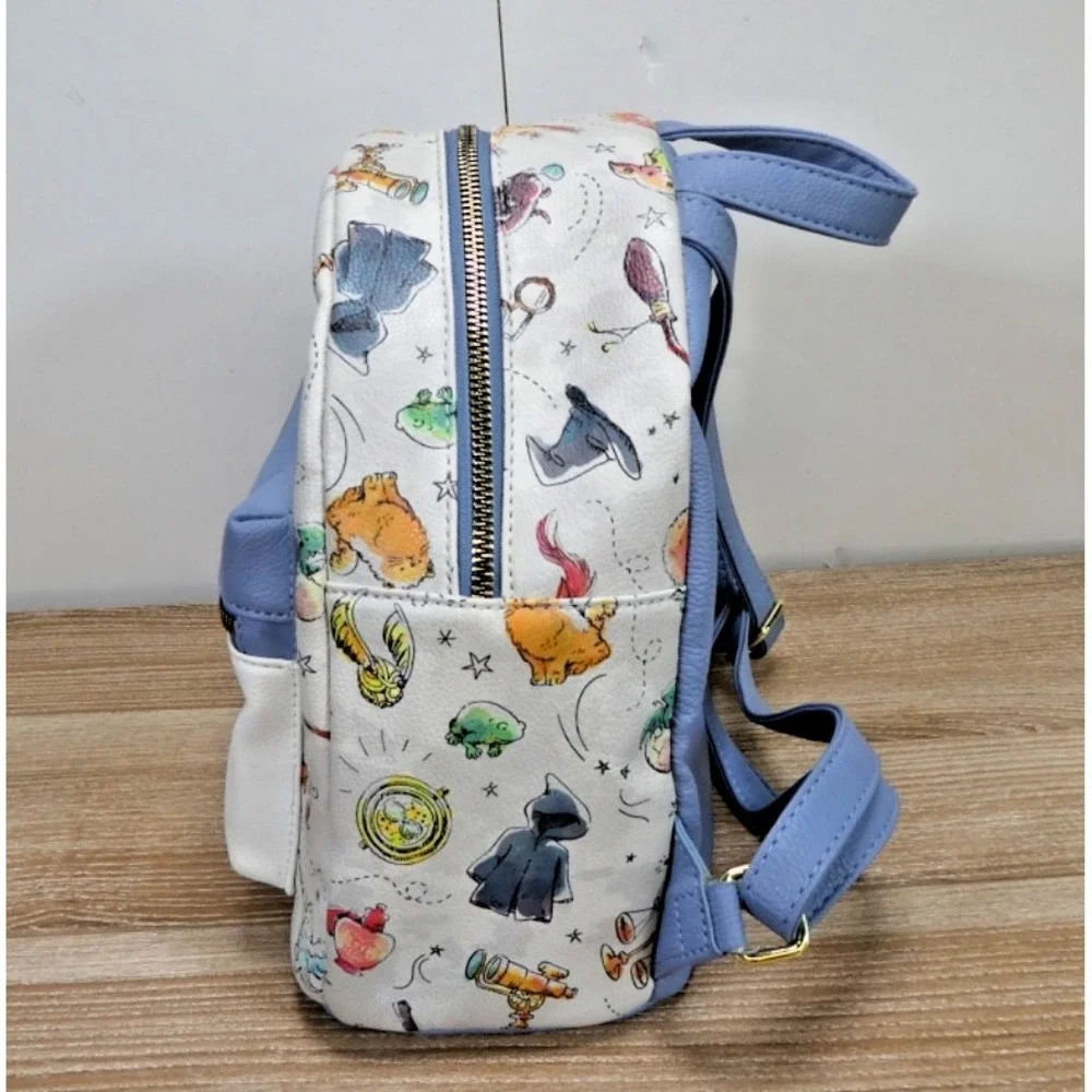 Harry Potter Watercolor Icons Mini Backpack Wizarding World - Used - Picture 2 of 5